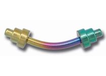 Banana Titanium pattern Dumbbells Colored 4 mm | Itc