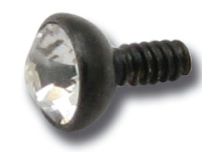 Steel Ball Black internal screw 2 mm Crystal Colored | Itc