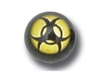 Steel Ball Black Screw Toxic Symbol | Itc