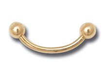Curved Banana Gold 750 Milleme Ball 3 mm | Itc