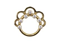 Titanium rings PVD Gold Floral motif hinge| Itc