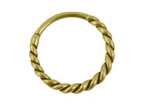 Gold-plated Steel Rings Twisted Pattern Hinge | Itc