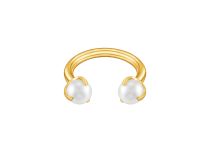 fer a cheval titane gold perle blanche
