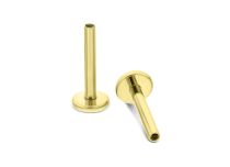 Labret titane PVD gold sans boule pas de vis interne ITC Piercing