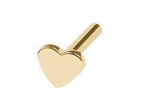 Labret titane PVD Gold cœur 4 mm vissage interne
