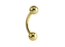 Curved Banana Gold 750 Milleme Ball 3 mm | Itc