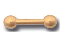 Barbell Steel Gold Fine Ball 3 mm | Itc