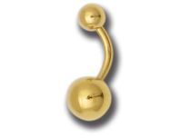 Banana Navel Steel Gold Fine Ball 5 / 8 mm | Itc