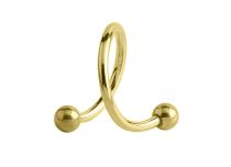 Spirale Acier Doré Or fin à Boules 3 mm | Itc