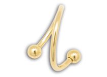Spirale Acier Doré Or fin à Boules 3 mm | Itc