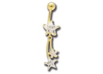 Banana Steel Gold Crystal White Stars | Itc