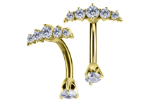 banane nombril acier gold cristal drops bleu blanc