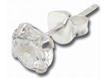Pair Puce Argent et Cristal rond | Itc