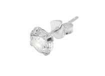 Pair Puce Argent et Cristal rond | Itc
