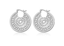 Pair of Creoles for Tunnel with Mandala motif | Itc