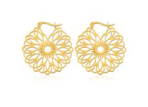 Pair of Créoles for Tunnel Flowered pattern | Itc