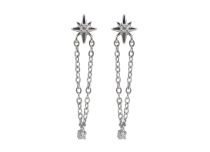Pair of Shepherd's Star Earrings with 1 Strass Chain | Itc