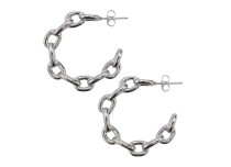 Pair of silver chain earrings