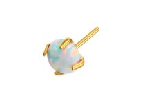 Embout piercing titane doré threadless strass griffé