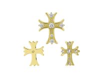 Accessoire interne Titane pvd gold motif celtic strass blanc