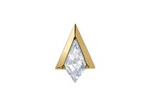 accessoire titane gold pyramide strass blanc