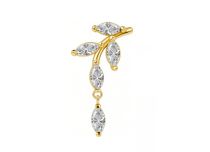 accessoire titane gold cascade cristal blanc