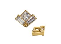 Accessory titanium PVD GOLD crown pattern| Itc