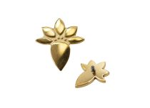Accessory titanium PVD GOLD lotus flower pattern| Itc