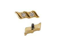 Accessory titanium PVD GOLD twisted bar pattern| Itc