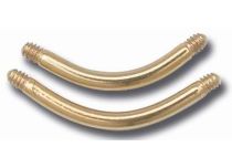 Curved bar without ball Steel gold plated | Itc