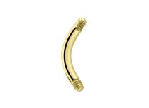 Curved bar without ball Steel gold plated | Itc