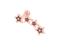 Barbell Acier Doré Rose motif Étoiles | Itc