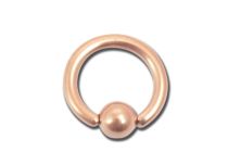 Pink Gold Steel Ring with Ball | Itc