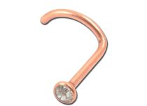 Pink Steel Nose Stud 2,3 mm with Colored Crystal | Itc