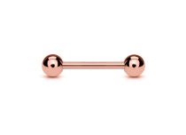 Barbell Steel Gold Rose with Balls 3 mm | Itc