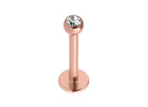 Labret Acier Doré Rose Cristal Blanc | Itc