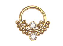 Titanium rings PVD Gold Ornamental pattern hinge| Itc