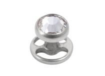 Titanium Dermal Implant 3 mm Disc with White Crystal | Itc