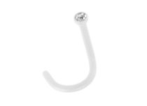 Box of 10 pcs BioFlex Invisible Sterile Nose Stud with White Crystal | Itc