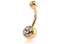 Banana Titanium PVD Gold Sterile White Crystal Balls | Itc