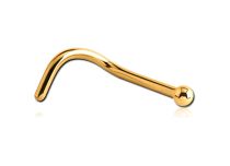 Stud Nose Titanium PVD Gold Sterile with or without White Crystal | Itc