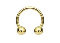 Titanium PVD Gold Sterile Horseshoe with Balls 3 mm | Itc