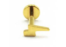 Labret Titanium PVD Gold Internal Sterile Zipper Pattern | Itc