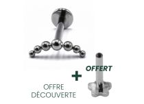 Labret Titane Interne Stérile motif Arc de Billes | Itc