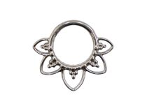 Hinge ring 1,2x8 titanium Sterile pattern Ornamental multi Balls| Itc