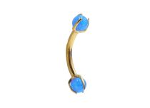 Banana 1.2x8 Titanium PVD GOLD internal sterile double balls | Itc