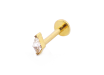 Labret Titanium PVD Gold Internal Sterile Rhinestone Losange | Itc