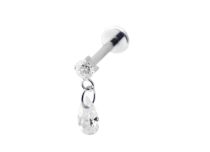 Labret Titane Interne Stérile motif Strass et Larme | Itc