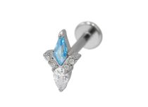 Labret Titane Interne Stérile motif rhombus | Itc