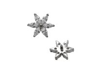 accessoire titane hypoallergénique motif floral